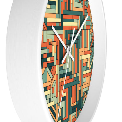 Colorful Maze Design Wall Clock featuring a serene nature-inspired timepiece, perfect for stylish home decor, elegant living room accents, contemporary design, and modern interior time-telling elegance.