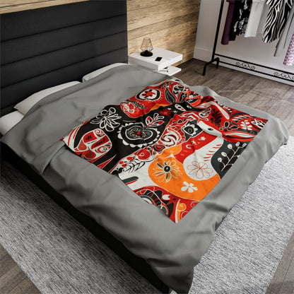 Wild Creatures Cozy Fleece Blanket weaves together warmth and art, displaying a rich tapestry of nature's beings. A perfect embrace for chilly evenings, this blanket not only offers snug comfort but also serves as a vivid reflection of the animal kingdom, enhancing any room with its detailed design.