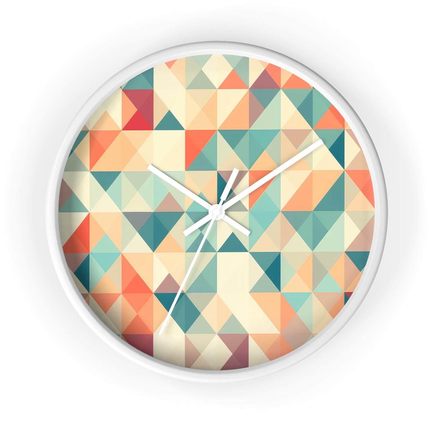 Tranquil Mosaic Design Wall Clock, an artful tile-inspired timepiece perfect for contemporary design wall clock enthusiasts, showcasing unique mosaic embellishments and precision time-telling features for chic home accessories.