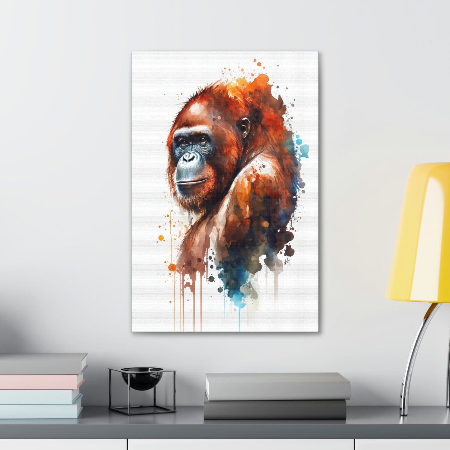 Orangutan Wall Art from our Wildlife Collection captures the soulful gaze and playful spirit of this magnificent ape on canvas. A beautiful addition for anyone keen on adding a touch of nature's charm to their living space, this piece effortlessly bridges the gap between the wild outdoors and your cozy home, making it perfect for lovers of both art and nature.