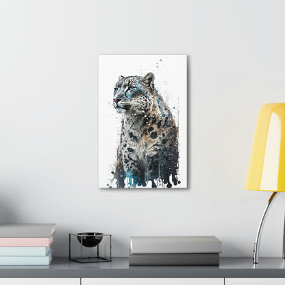 Snow Leopard Wall Art from the Wildlife Collection unveils the elusive elegance of this mountainous predator on canvas. With its poised demeanor and captivating gaze, this artwork serves as a serene reflection of nature's wonders, ideal for spaces that seek to harmonize modern design with the grace of the wild.
