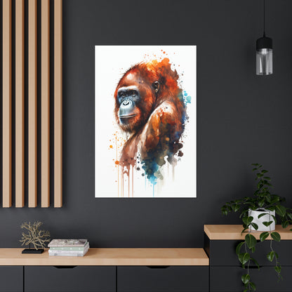 Orangutan Wall Art from our Wildlife Collection captures the soulful gaze and playful spirit of this magnificent ape on canvas. A beautiful addition for anyone keen on adding a touch of nature's charm to their living space, this piece effortlessly bridges the gap between the wild outdoors and your cozy home, making it perfect for lovers of both art and nature.