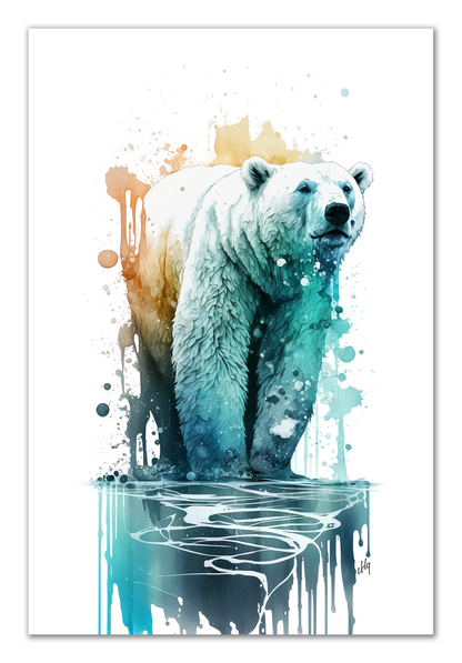 'Polar Bear' Wall Art On Canvas