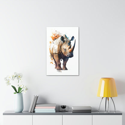 Rhinoceros Wall Art from the Wildlife Collection presents the dignified and powerful stance of this magnificent beast on canvas. Its subtle yet compelling depiction offers a thoughtful nod to nature's grandeur, making it a refined choice for any space looking to echo the majesty of the natural world.