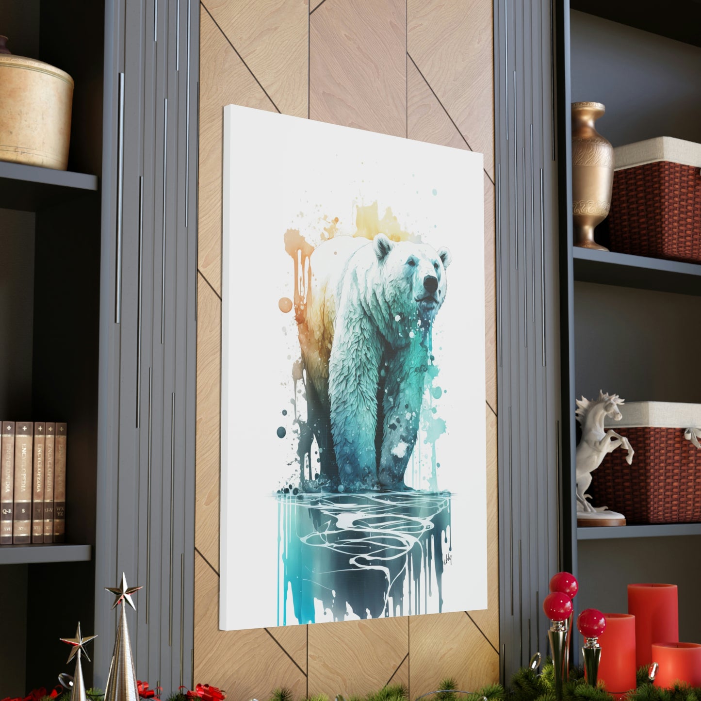 Polar Bear Wall Art, a part of our cherished Wildlife Collection, reveals the majestic and serene presence of this Arctic giant on canvas. This artwork is more than just a visual treat; it's a reminder of the beauty of our natural world. For those wanting to infuse their space with a touch of wilderness or simply appreciate the blend of art and nature, this piece is an absolute delight.