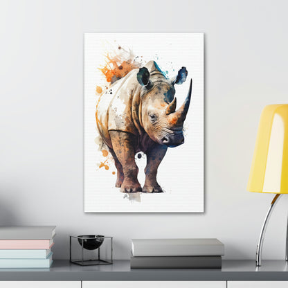 Rhinoceros Wall Art from the Wildlife Collection presents the dignified and powerful stance of this magnificent beast on canvas. Its subtle yet compelling depiction offers a thoughtful nod to nature's grandeur, making it a refined choice for any space looking to echo the majesty of the natural world.