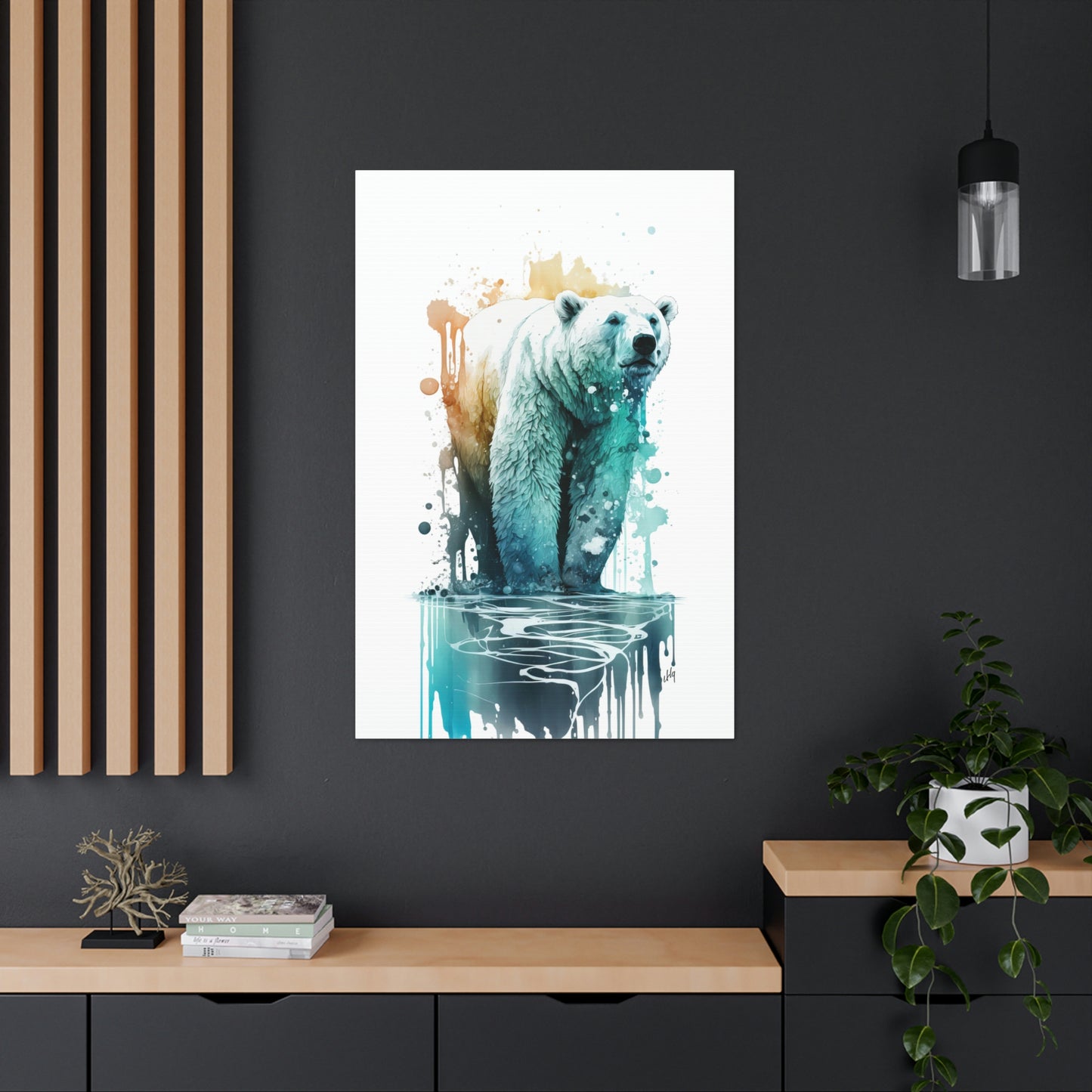 Polar Bear Wall Art, a part of our cherished Wildlife Collection, reveals the majestic and serene presence of this Arctic giant on canvas. This artwork is more than just a visual treat; it's a reminder of the beauty of our natural world. For those wanting to infuse their space with a touch of wilderness or simply appreciate the blend of art and nature, this piece is an absolute delight.