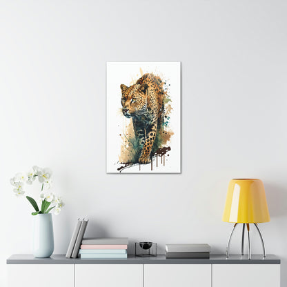 Leopard Wall Art from the Wildlife Collection, a stunning visual on canvas that captures the sleek elegance and stealth of this big cat. Ideal for enthusiasts of exquisite wall art, nature-inspired gallery settings, vibrant canvas depictions, and a blend of wilderness and contemporary home decor elegance.